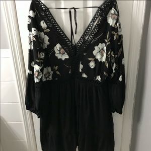 Open Back V Neck Summer Dress